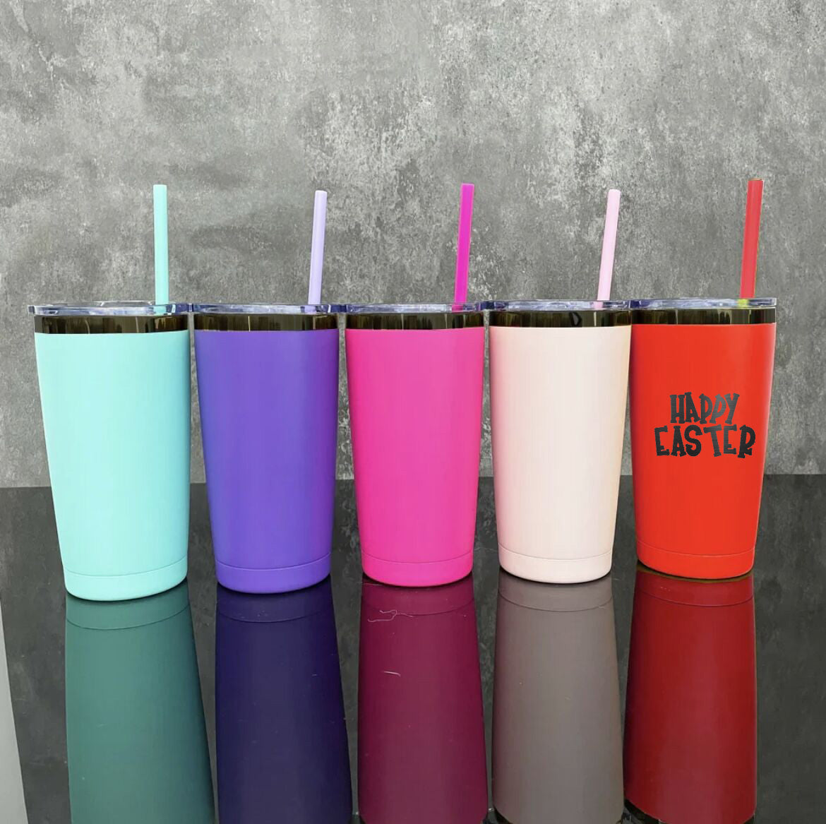 USA RTS_ black plated powder coated yeti style 20oz stainless steel mug with lid and straw for laser engraving_ miki