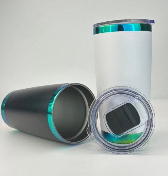 20oz Green Plated Yeti Style Powder Coated Coffee Mug With Magnetic Slide Lid For Laser Engraving_ Miki