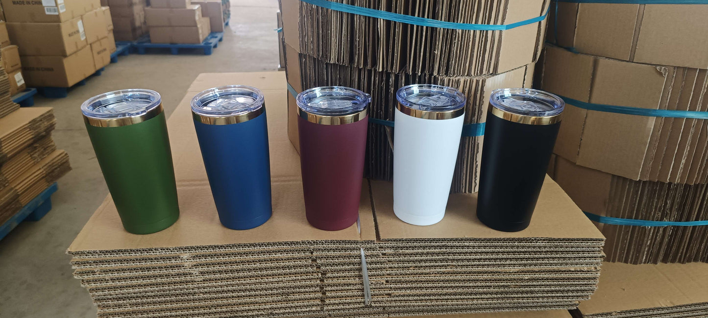 Mirror Gold Underneath Powder Coated 20oz Yeti Mug With Lid And Colored Straw for Laser Engraving_miki