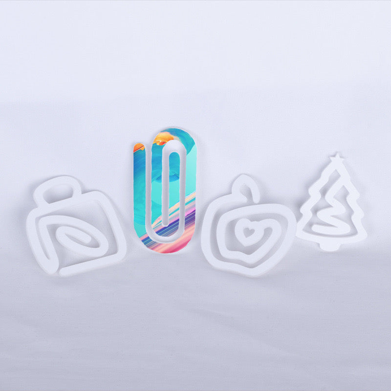 White Sublimation Blanks Acrylic Paper Clips Single-Sided 4 x 2 Inch Creative Gift for Office, Classroom Supplies_miki
