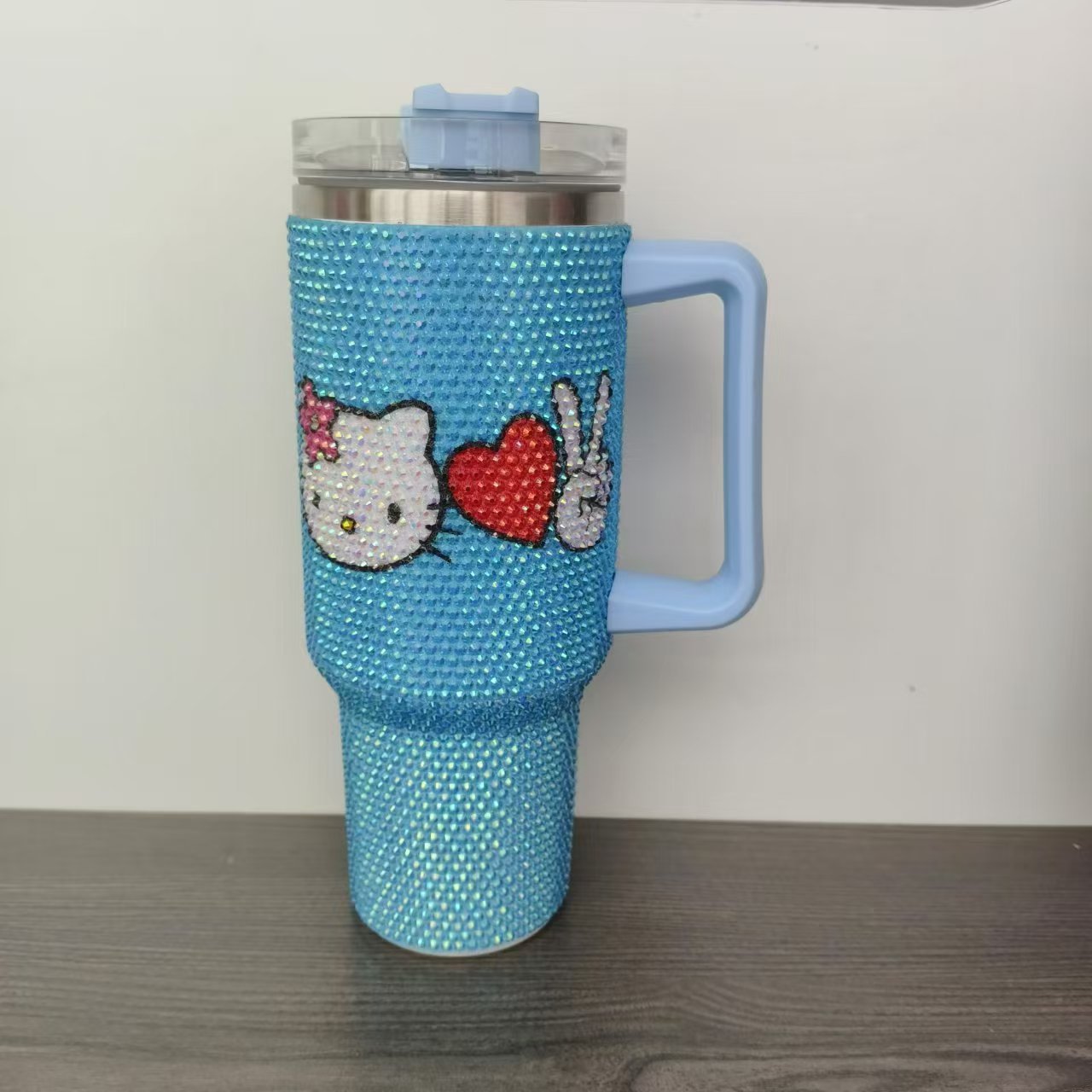 Colored Hello Kitty 40oz rhinestone bling tumbles_miki
