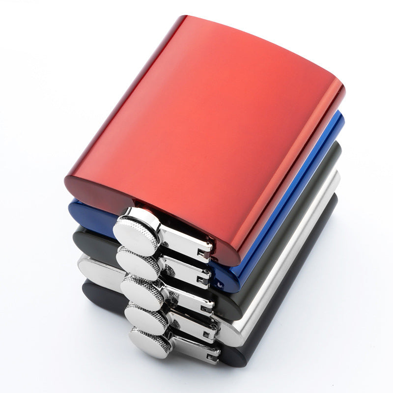 6oz Matte Colored Stainless Steel Flasks_ miki