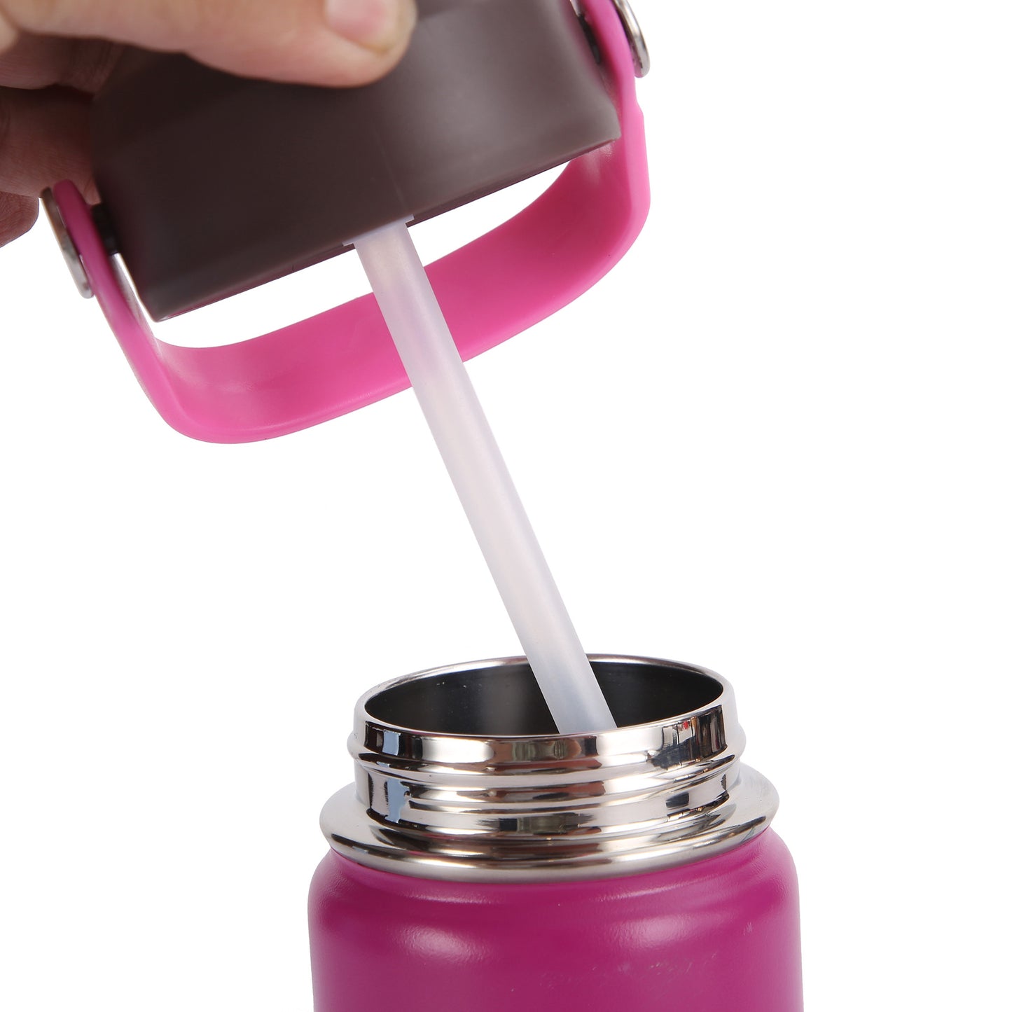 Powder Coated 12oz-40oz Water Bottles with Flip Straw and Top Handle For Laser Engraving_ miki