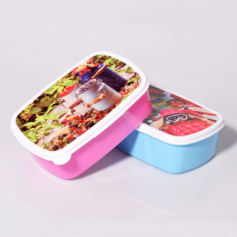 Sublimation Lunch Box Kids Food Grade Plastic Bento Box with Compartment Bpa-free Food Containers for School, Work, Picnic_ miki