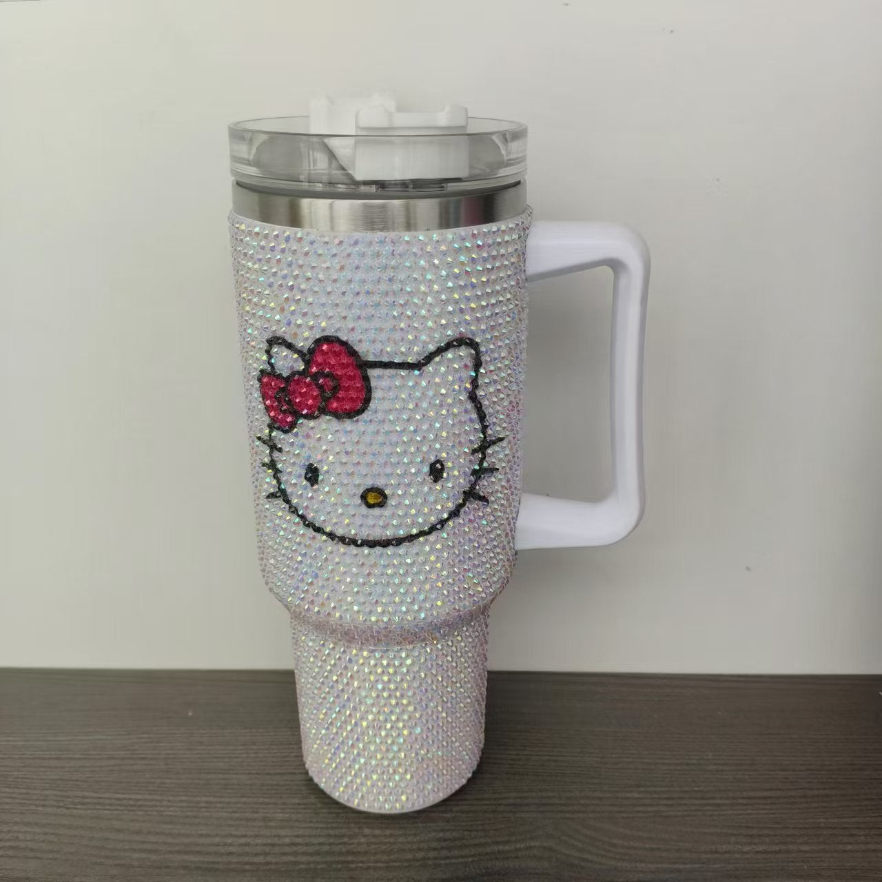 Colored Hello Kitty 40oz rhinestone bling tumbles_miki