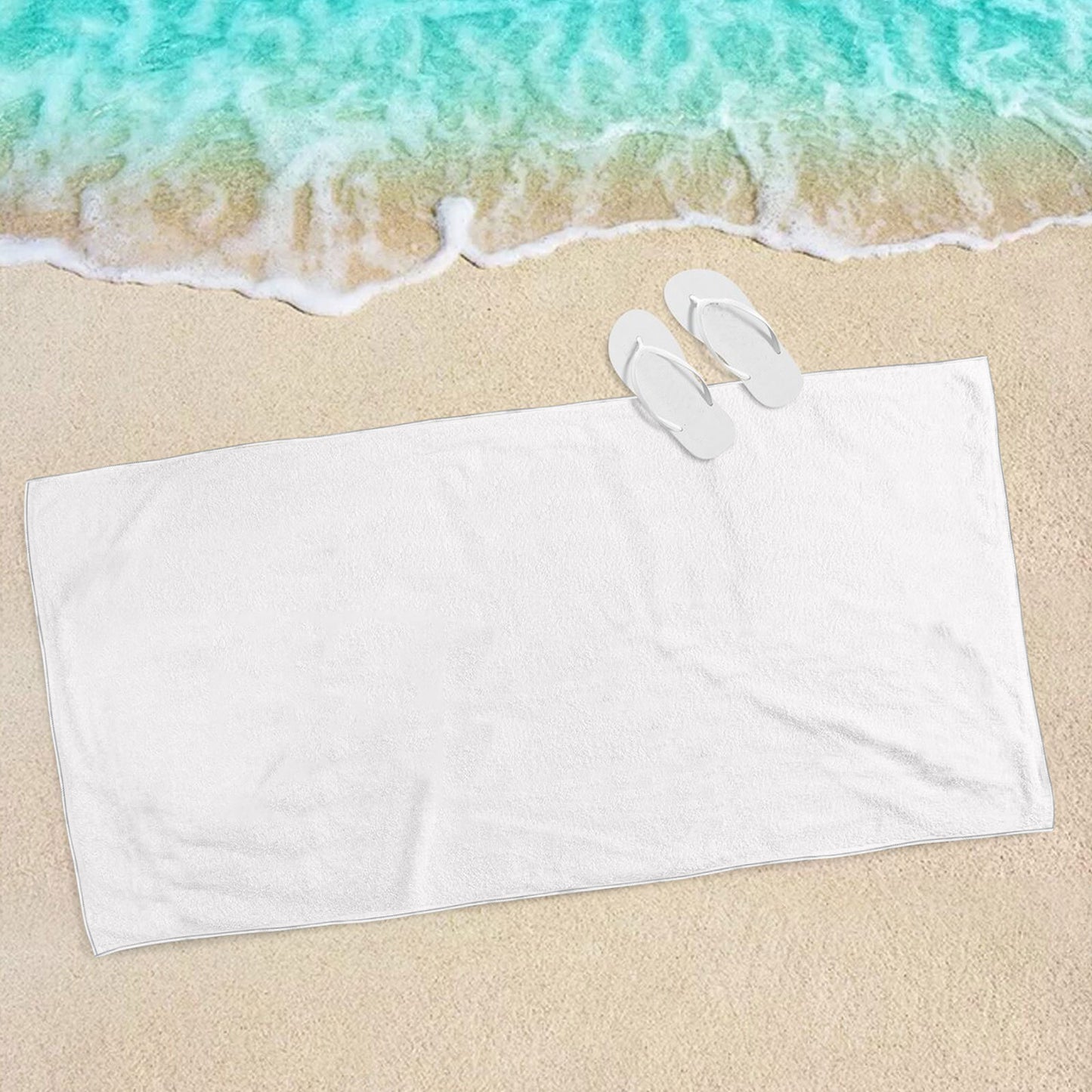 white Sublimation Blank Microfiber Polyester Beach Towel for Man Woman Home Bathroom 30 x 60 Inch_miki