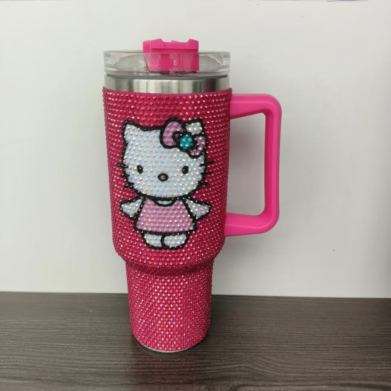 Colored Hello Kitty 40oz rhinestone bling tumbles_miki