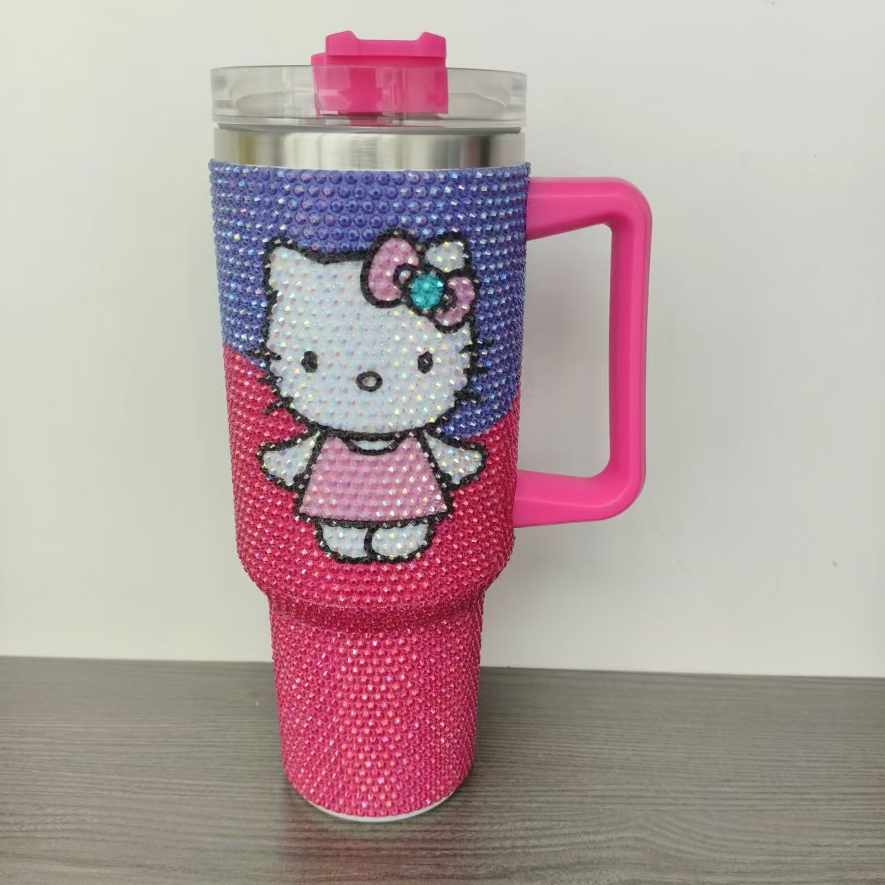 Colored Hello Kitty 40oz rhinestone bling tumbles_miki