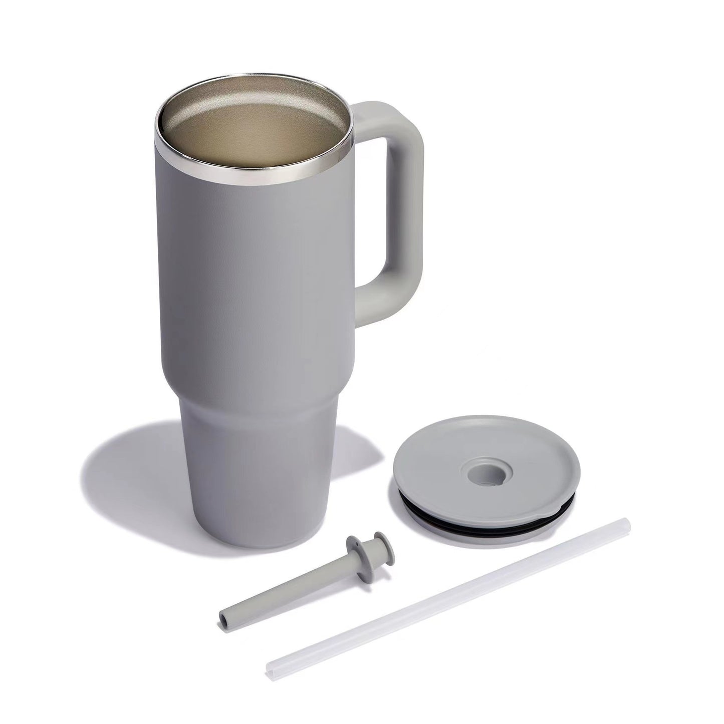 powder coated 40oz quencher tumblers with silicone straw_miki