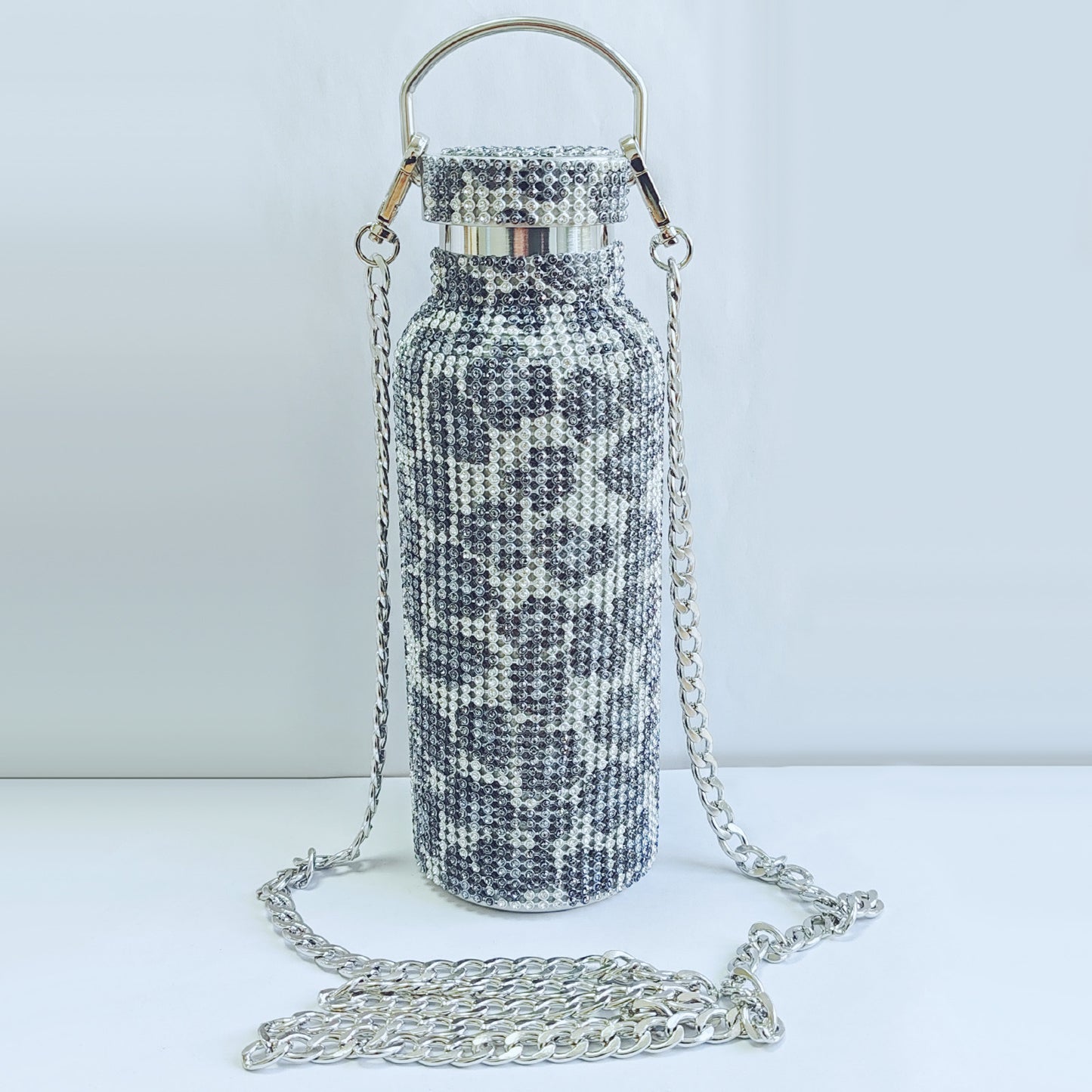 17oz 12oz rhinestone bling water bottles with lid and chain_miki