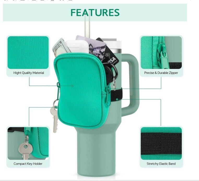 Neoprene Water Bottle Pouch with Zipper for 40oz tumbler_miki