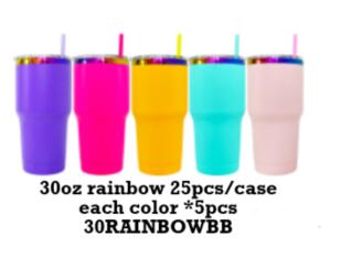 powder coated yeti 30oz rainbow plated yeti car tumbler with color lids _miki
