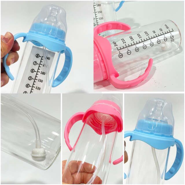 USA RTS sublimation clear 12oz glass baby feeding bottle_miki