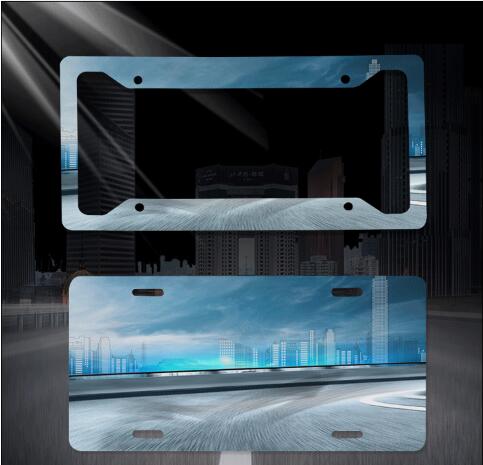 sublimation blank white aluminum Metal license plates 6"x 12" license holders for DIY hot printing_miki