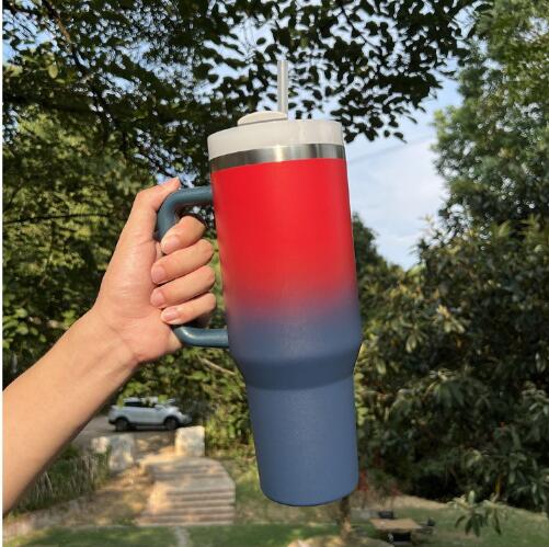 Powder coated ombré H2.0 40oz quencher tumbler for laser engraving_miki