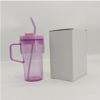 20oz kids jelly plastic mug with handle and straw lid_miki