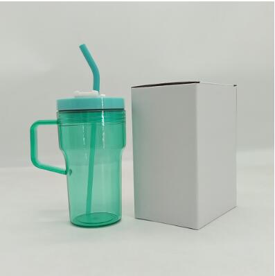 20oz kids jelly plastic mug with handle and straw lid_miki