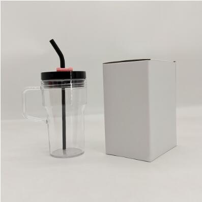 20oz kids jelly plastic mug with handle and straw lid_miki