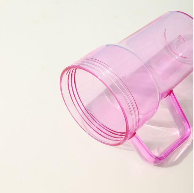 20oz kids jelly plastic mug with handle and straw lid_miki
