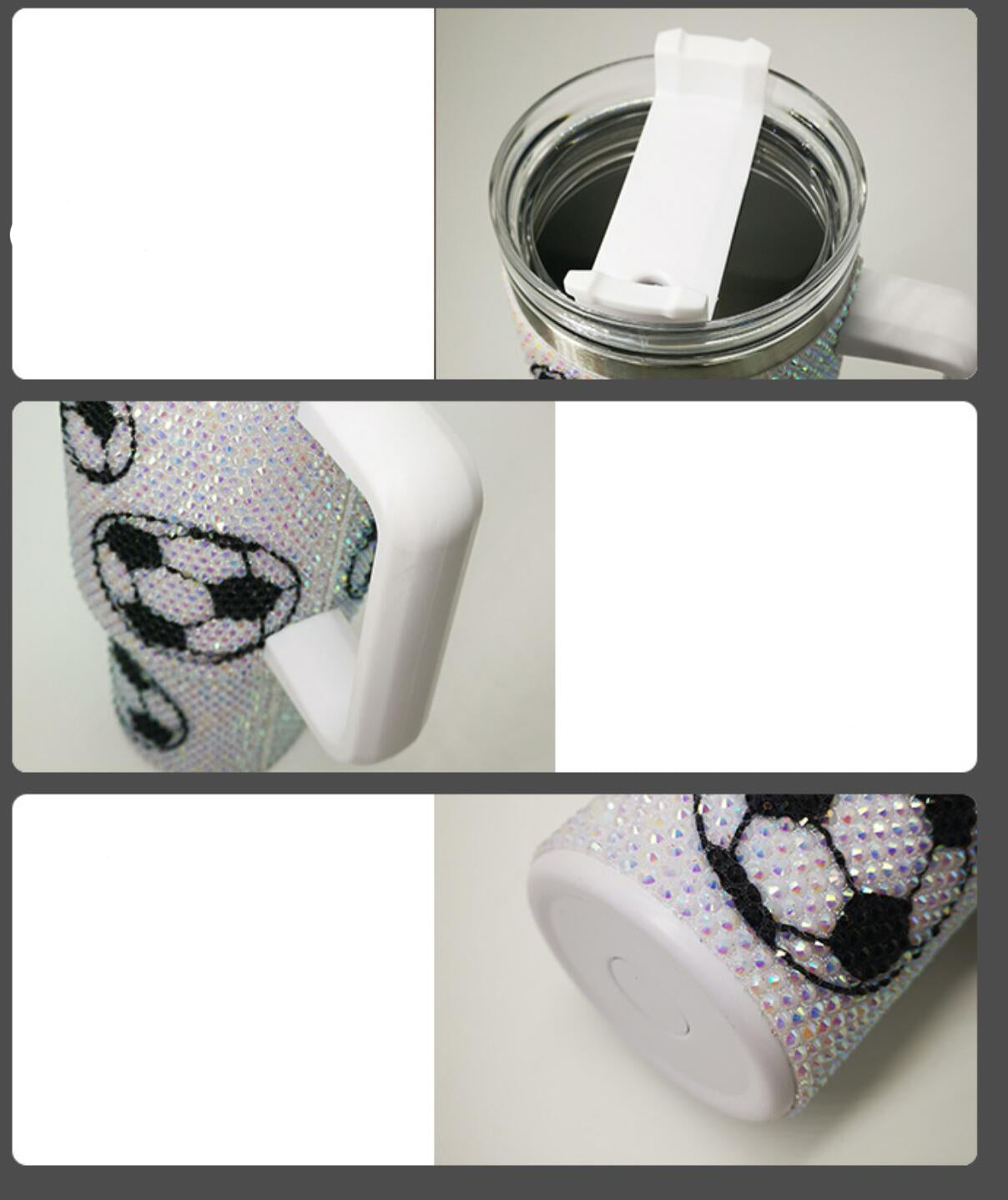 Soccer 40oz rhinestone bling tumbles_miki