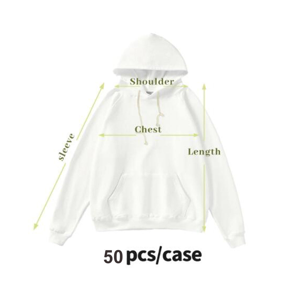 USA RTS_White Sublimation Blanks Hoodies for Men and Women Mix Sizes_miki