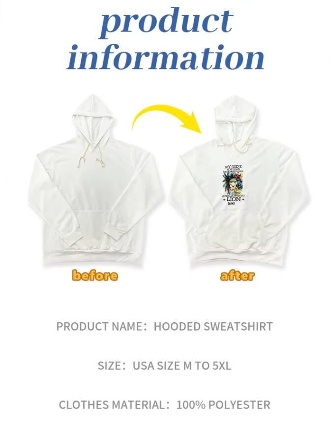 USA RTS_White Sublimation Blanks Hoodies for Men and Women Mix Sizes_miki
