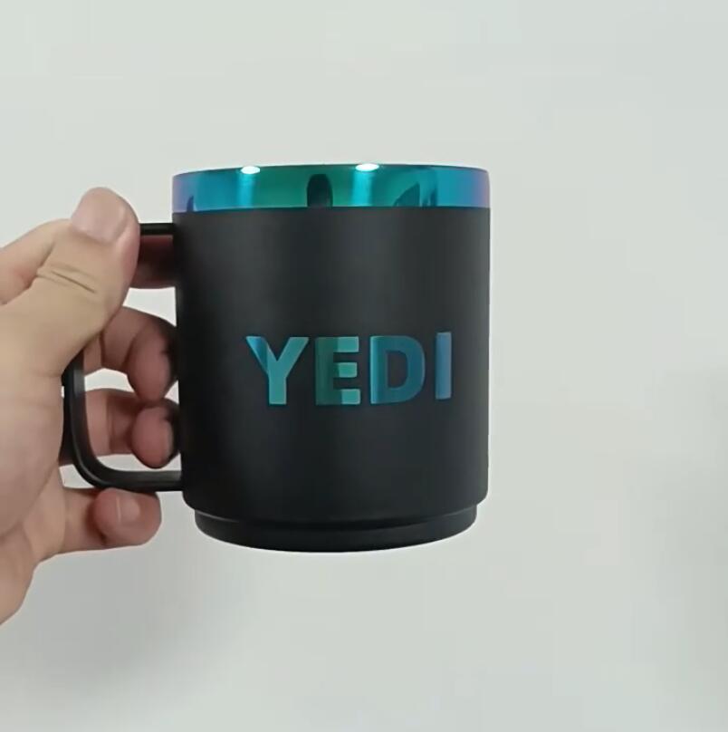 12oz Rainbow Plated Yeti Style Powder Coated Mugs With Handle And Magnetic Lid For Laser Engraving_miki