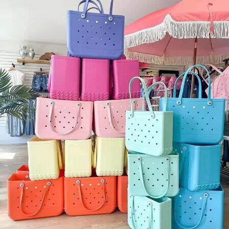 EVA Waterproof Beach Tote Bag Washable Durable Rubber Travel Handbag for Sports Gym Travel Market Outdoor_miki