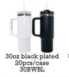 USA RTS_ Black Plated 40oz Powder Coated Quencher Tumblers For Laser Engraving_miki