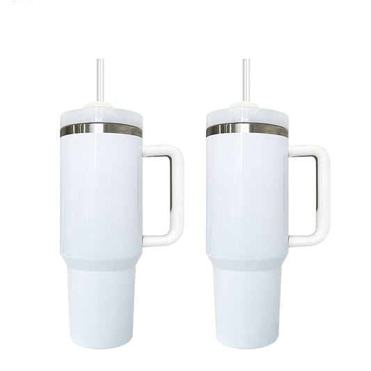 USA RTS_ Sublimation Glossy White H2.0 40oz Quencher Tumbler_ miki