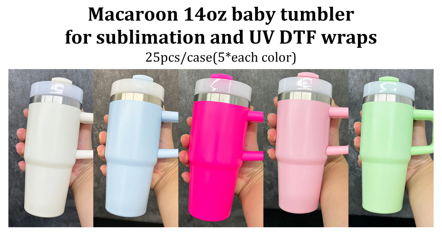 USA RTS_ Stanley Style Sublimation 14oz Baby Tumbler With Lid And Straw_miki