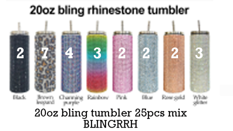 USA RTS_ Bling Rhinestone 20oz Straight Tumbler with Lid and Straw_ miki