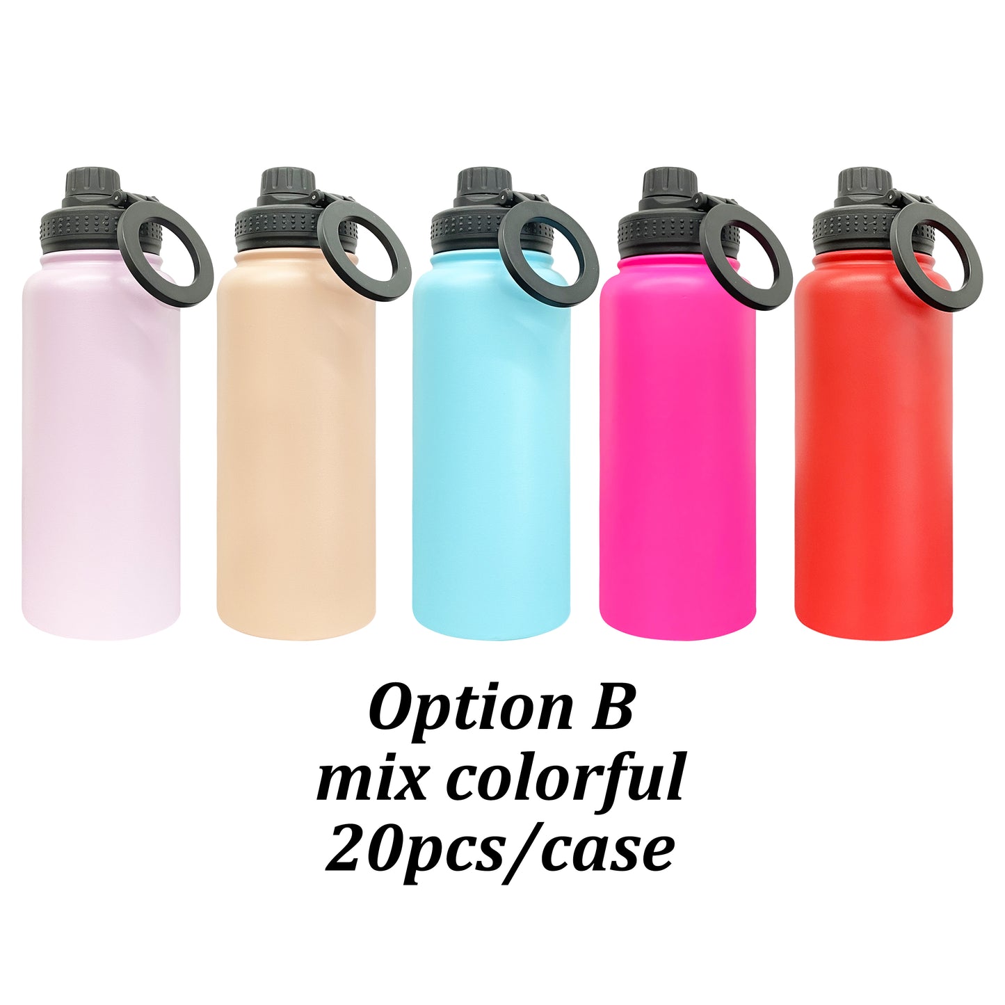 copper plated 32oz powder coated water bottle with magnetic lid and magnetic ring for engraving _miki