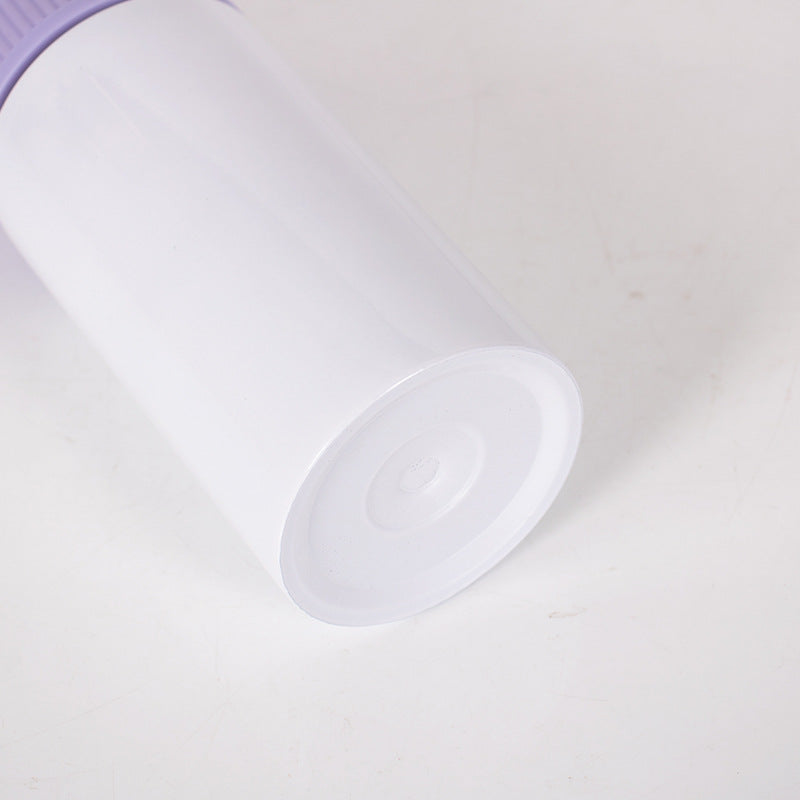 white sublimation kids 12oz stainless steel straight tumbler with sports lid and portable handle_miki