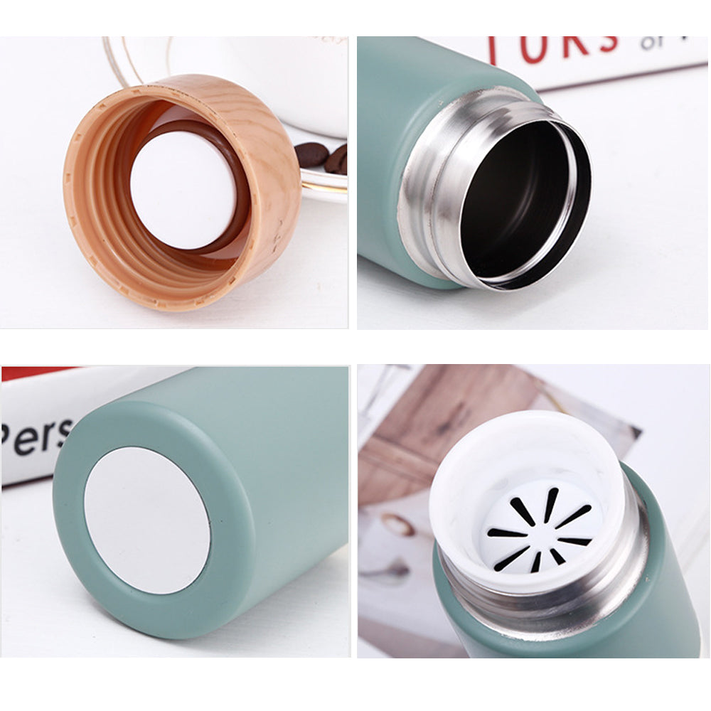 mini cute 150ml 250ml stainless steel cup with bamboo lid_miki