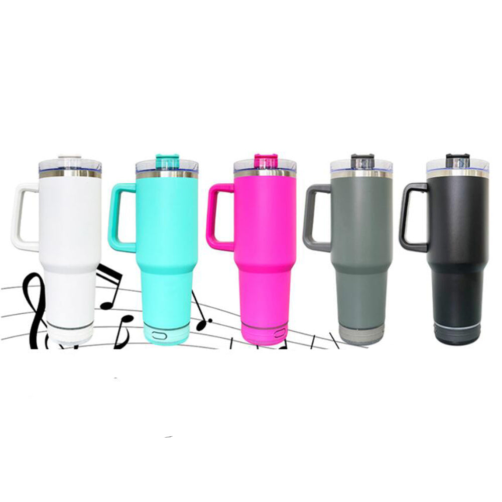 powder coated 40oz Bluetooth speaker tumbler_miki