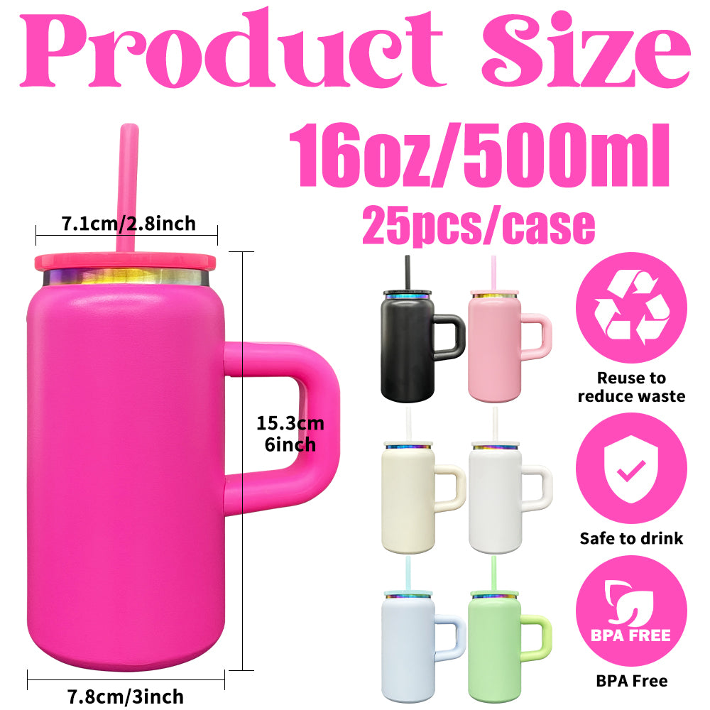USA RTS_ rainbow underneath kids 16oz stainless steel can with removable handle for laser engraving and UV DTF wraps_miki