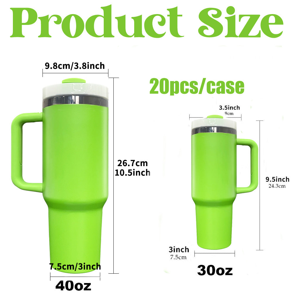 mirror black plated grinch green powder coated H2.0 30oz 40oz quencher tumbler with lid and straw for laser engraving_miki