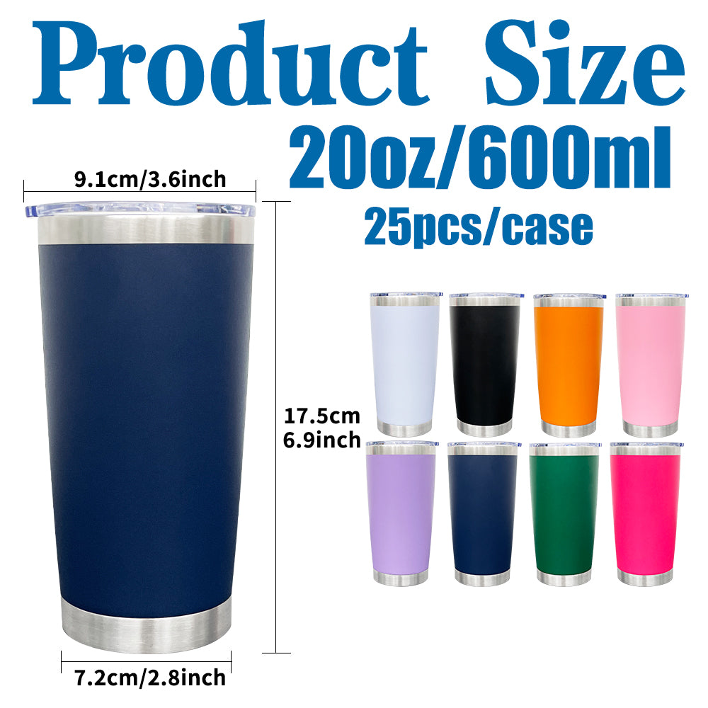 Powder Coated 20oz Regular Base Yeti Style Coffee Mug With Slide Lid For Laser Engraving_ Miki