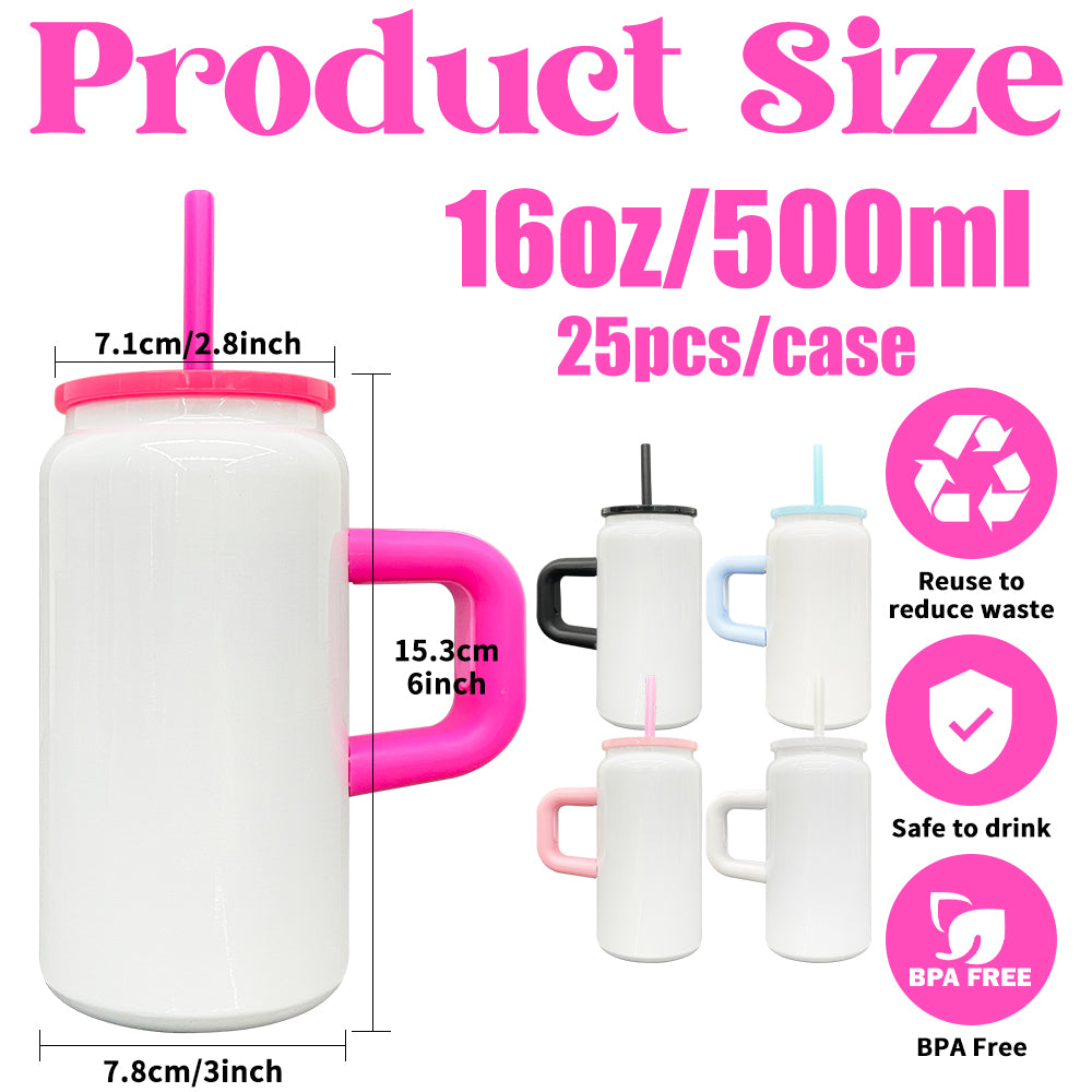 USA RTS_ Sublimation Kids 16oz Stainless Steel Can With Removable Handle Suitable For UV DTF Wraps_miki