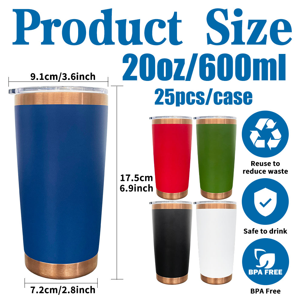 USA RTS_ Copper Plated Yeti Style 20oz Powder Coated Coffee Mug With Magnetic Slide Lid For Laser Engraving_Miki