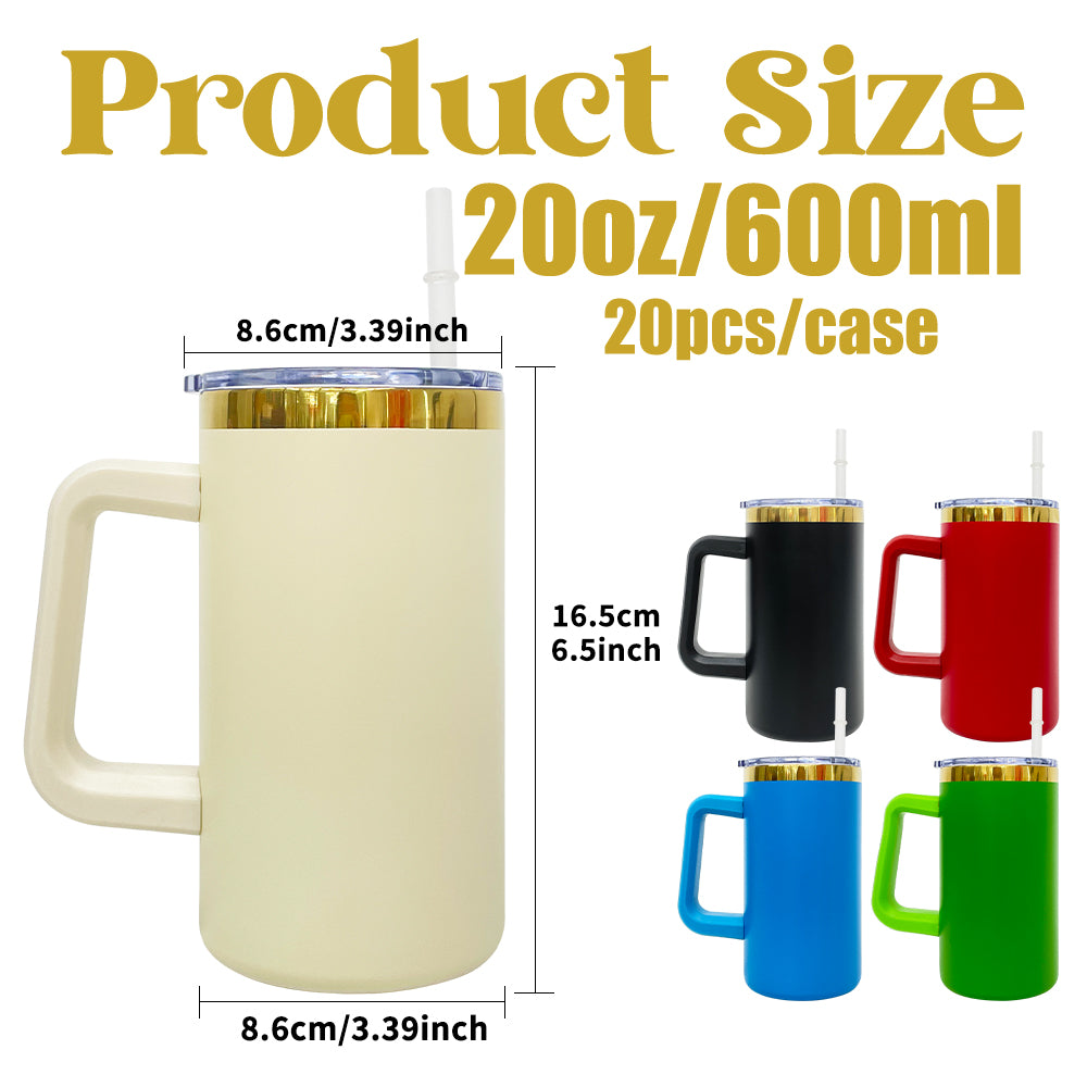 USA Presale_ Powder Coated Christmas 20oz Mirror Gold Coffee Mugs with Removable Handle and Slide Lid_ miki