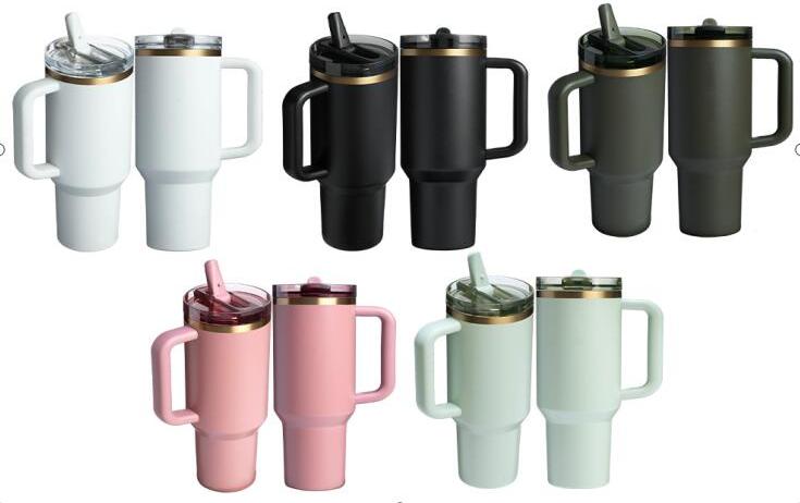 Stanley Style ProTour Flip Straw 40oz Leak Proof Quencher Tumblers With Removable Lid and Handle for Laser Engraving_ miki
