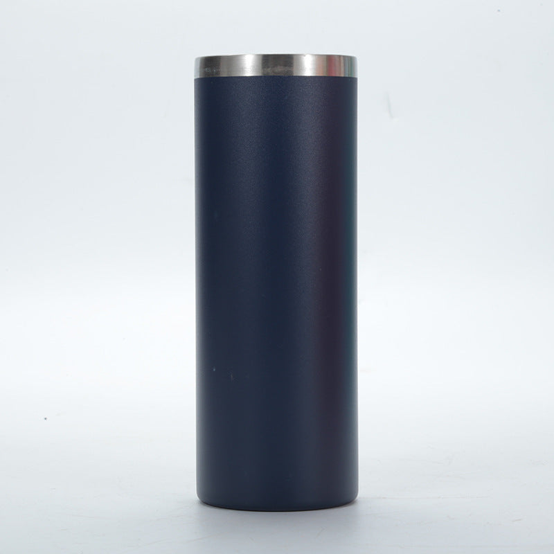 powder coated 20oz straight skinny tumbler with lid and straw regular color for engraving_miki