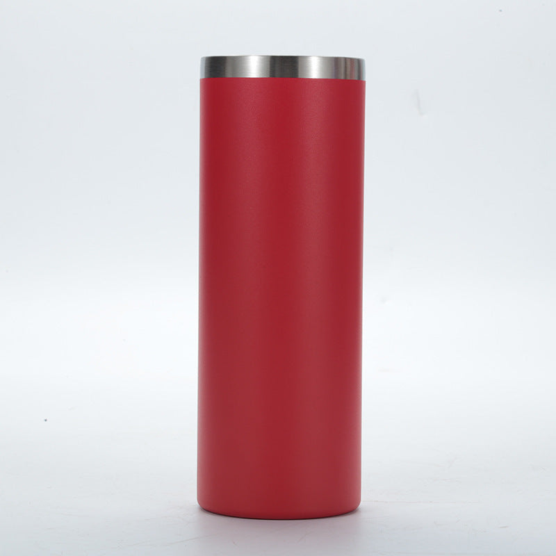 powder coated 20oz straight skinny tumbler with lid and straw regular color for engraving_miki