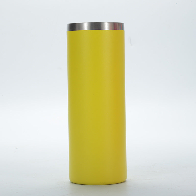 powder coated 20oz straight skinny tumbler with lid and straw regular color for engraving_miki