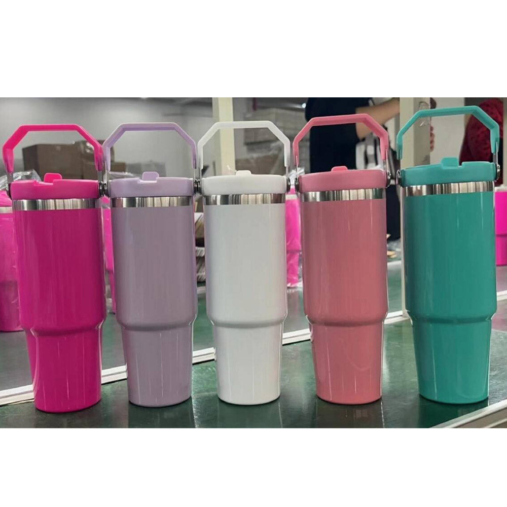 sublimation glossy colored 30oz flip straw water bottle_miki