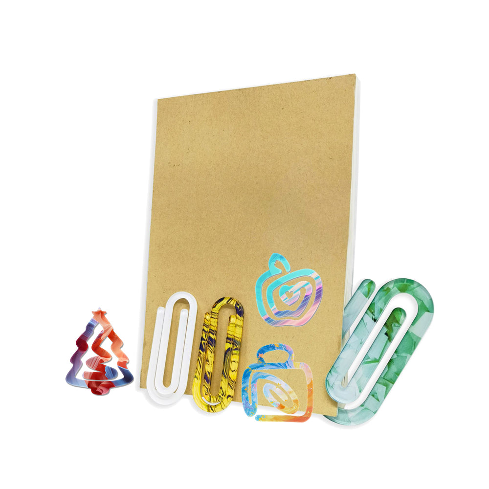 White Sublimation Blanks Acrylic Paper Clips Single-Sided 4 x 2 Inch Creative Gift for Office, Classroom Supplies_miki