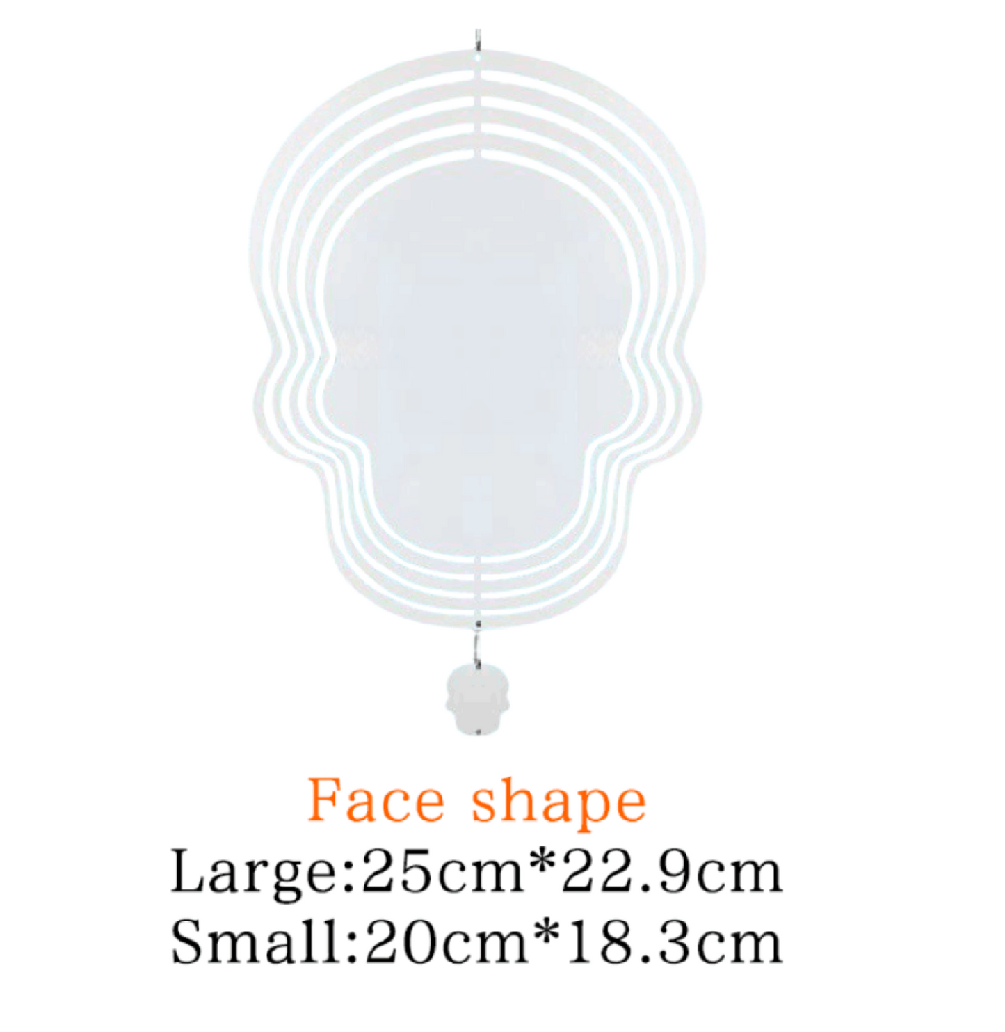 White blank sublimation aluminium metal wind spinner_miki