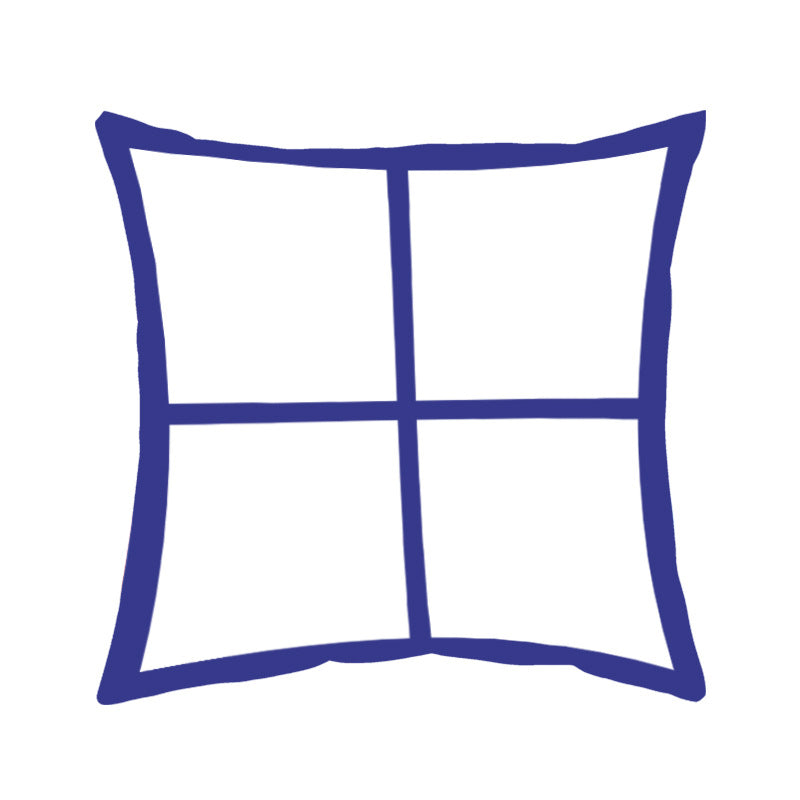 White Black Nine Panel Sublimation Pillow Cover_miki